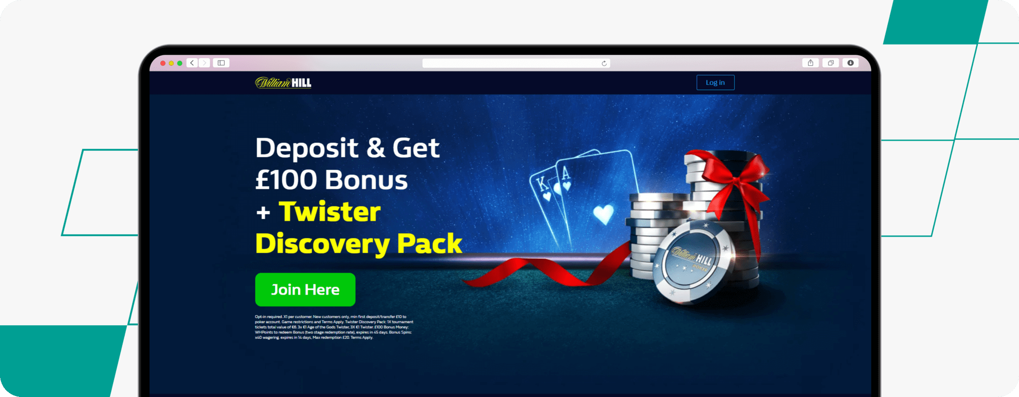 william hill poker offer screenshot